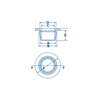 Thick Wide Flange Plug Cap