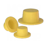 Thick Wide Flange Tapered Plug Caps