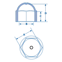 Hexagonal Caps for Bolt Nuts