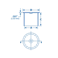 Thread and Flange Protection Metric Threads - Flared Plastic Caps