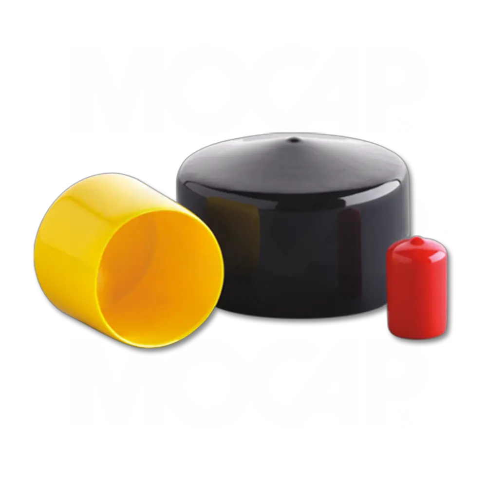12 Orange Square Push-On Pliable Vinyl Caps  Plastic tips End Caps 1/2" Square 
