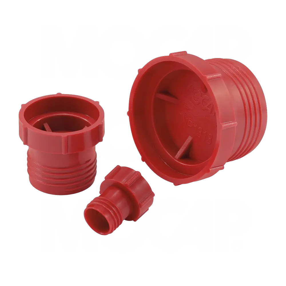 Threaded plastic clearance plugs